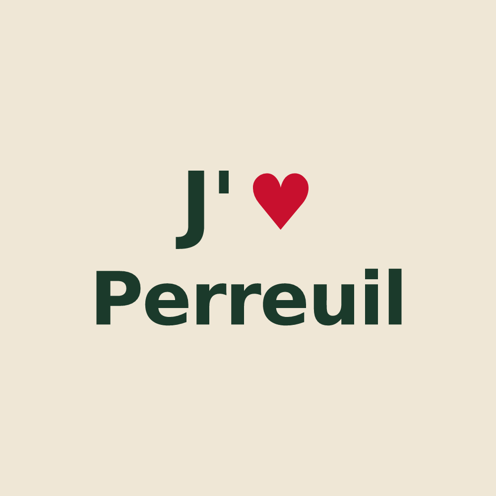 Tote bag personnalisé Perreuil — design J'aime Perreuil