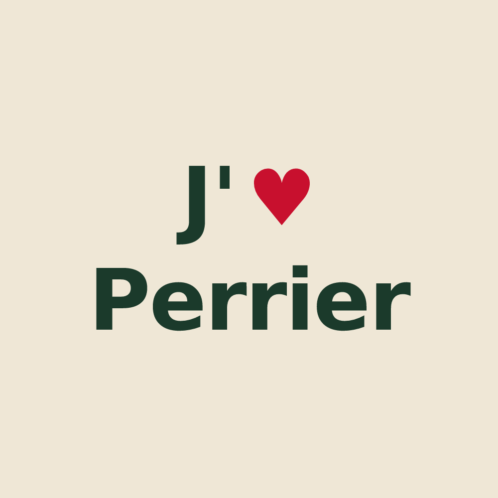 Tote bag personnalisé Perrier — design J'aime Perrier