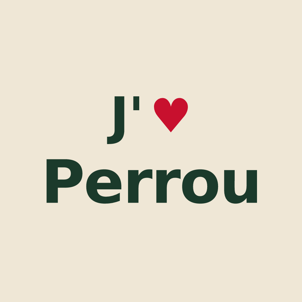 Tote bag personnalisé Perrou — design J'aime Perrou