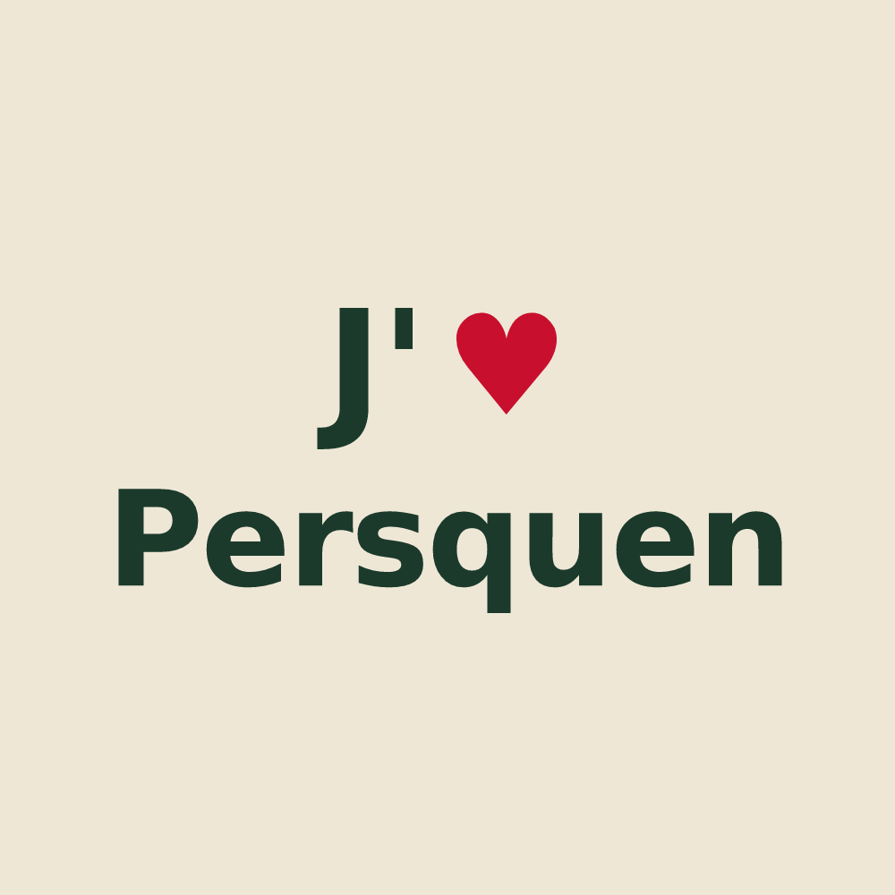 Tote bag personnalisé Persquen — design J'aime Persquen