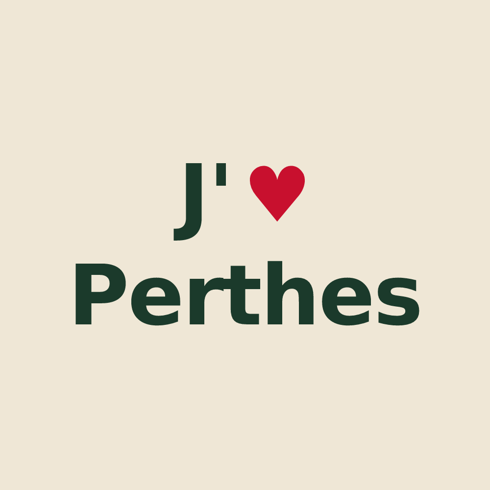 Tote bag personnalisé Perthes — design J'aime Perthes