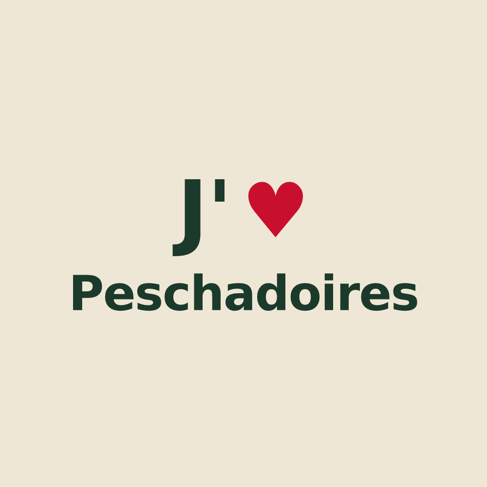 Tote bag personnalisé Peschadoires — design J'aime Peschadoires