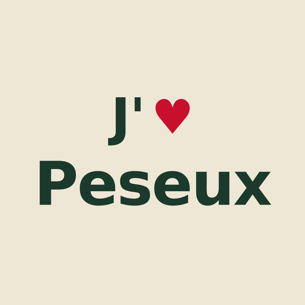 Tote bag personnalisé Peseux — design J'aime Peseux