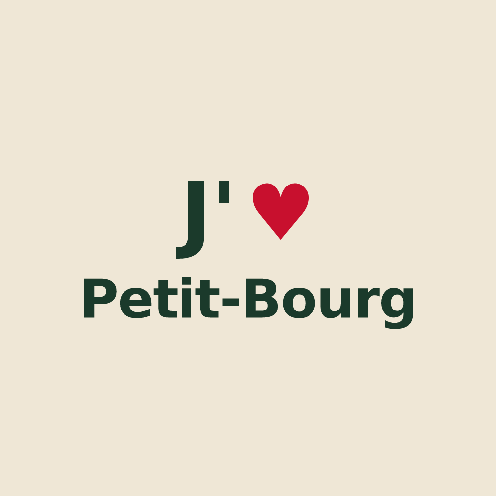 Tote bag personnalisé Petit-Bourg — design J'aime Petit-Bourg