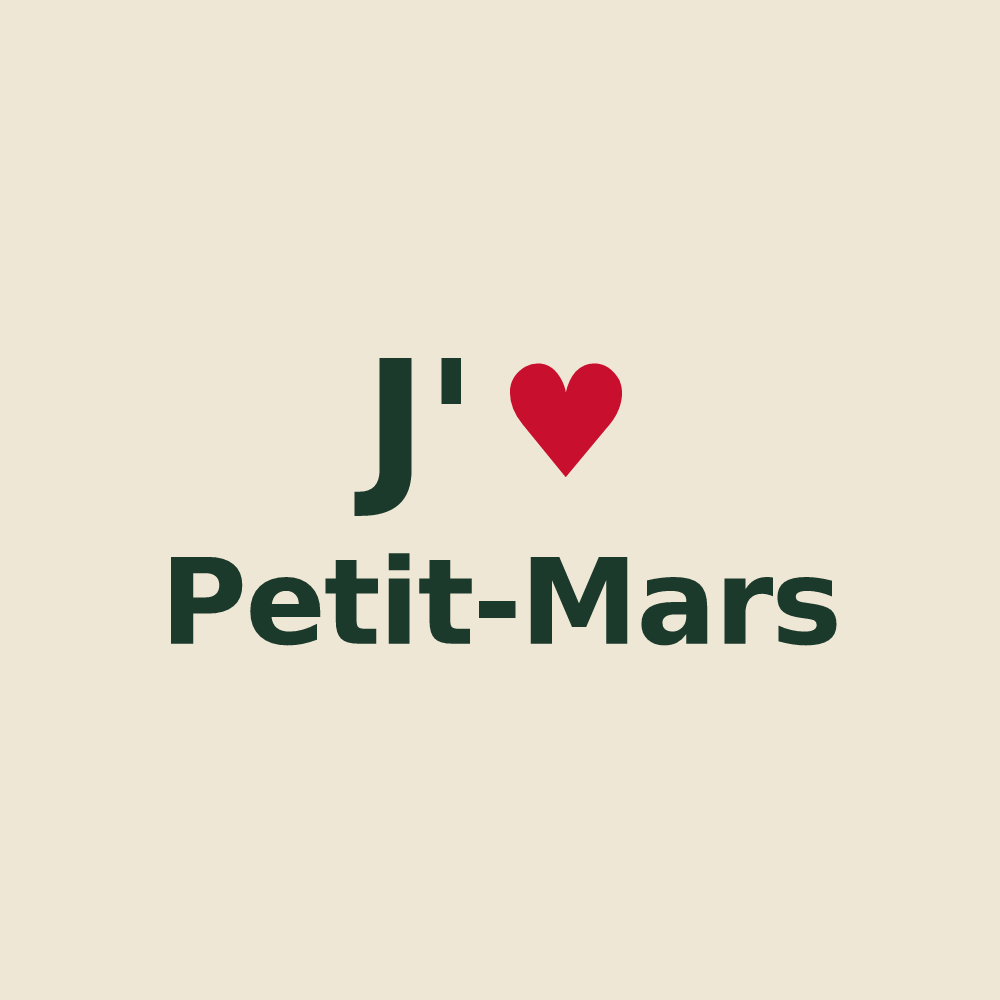 Tote bag personnalisé Petit-Mars — design J'aime Petit-Mars
