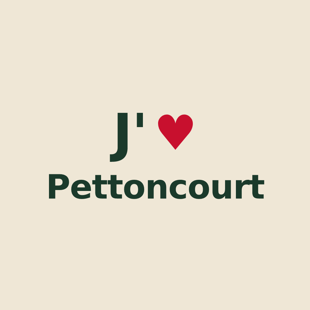 Tote bag personnalisé Pettoncourt — design J'aime Pettoncourt
