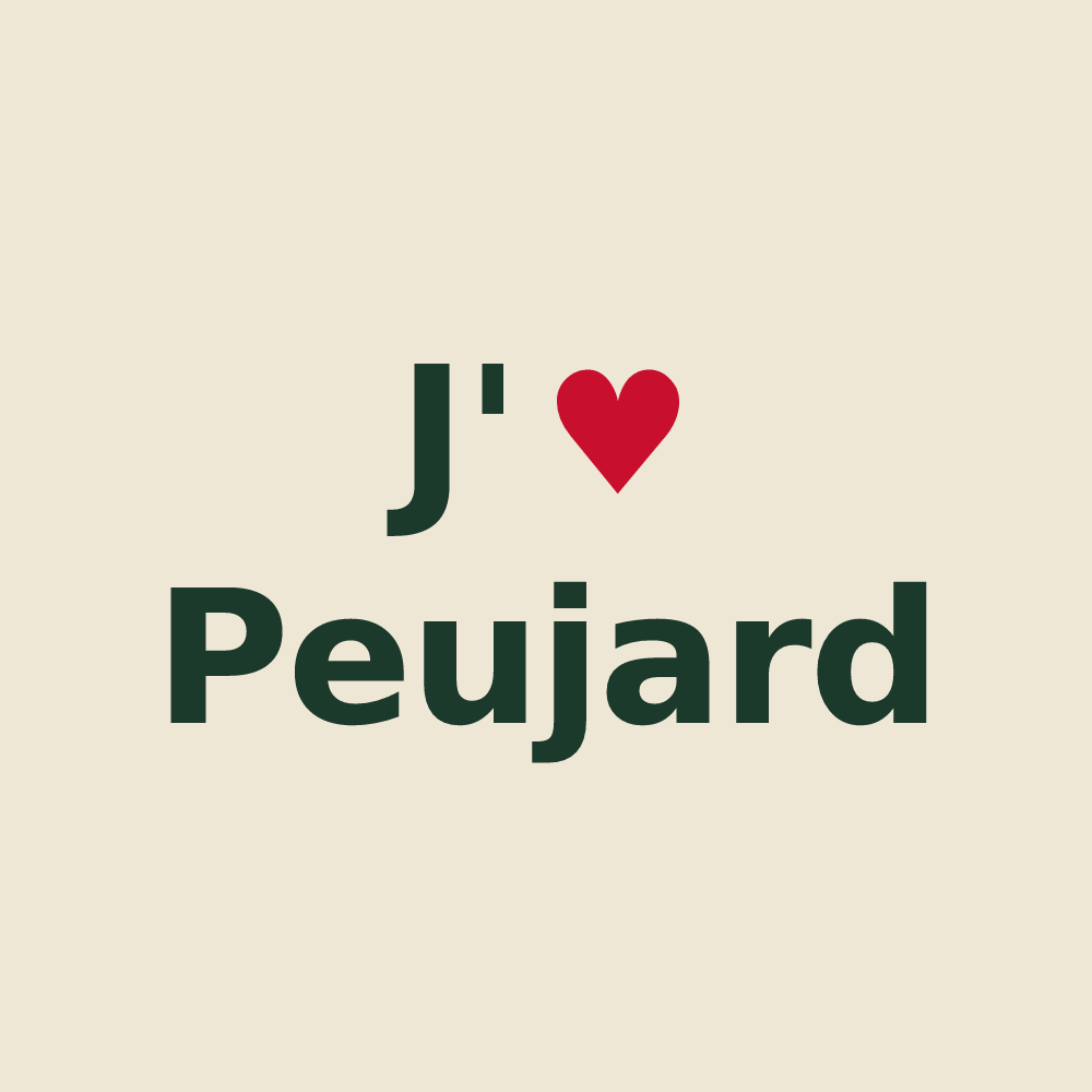 Tote bag personnalisé Peujard — design J'aime Peujard