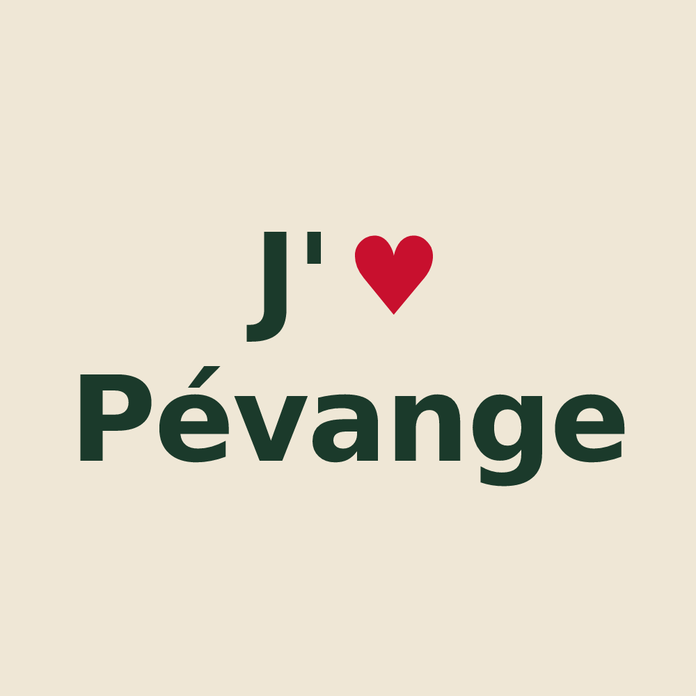 Tote bag personnalisé Pévange — design J'aime Pévange