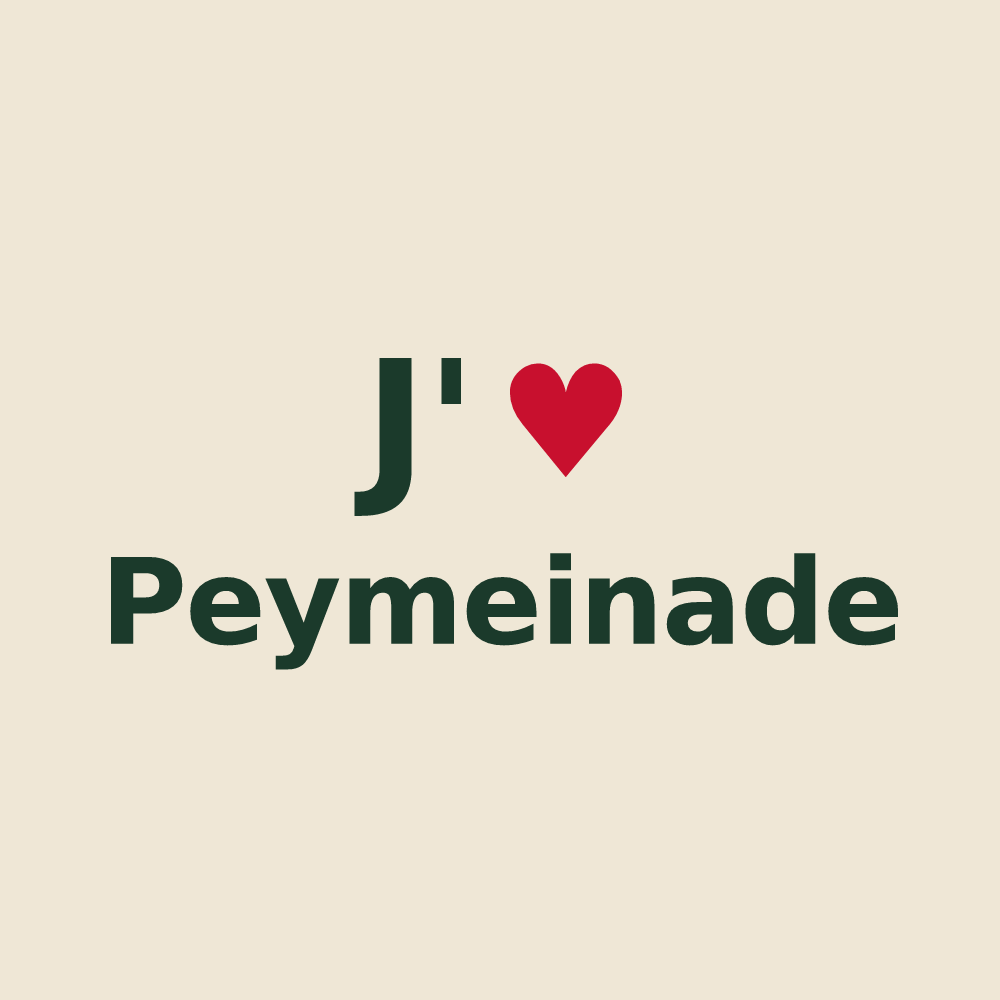Tote bag personnalisé Peymeinade — design J'aime Peymeinade