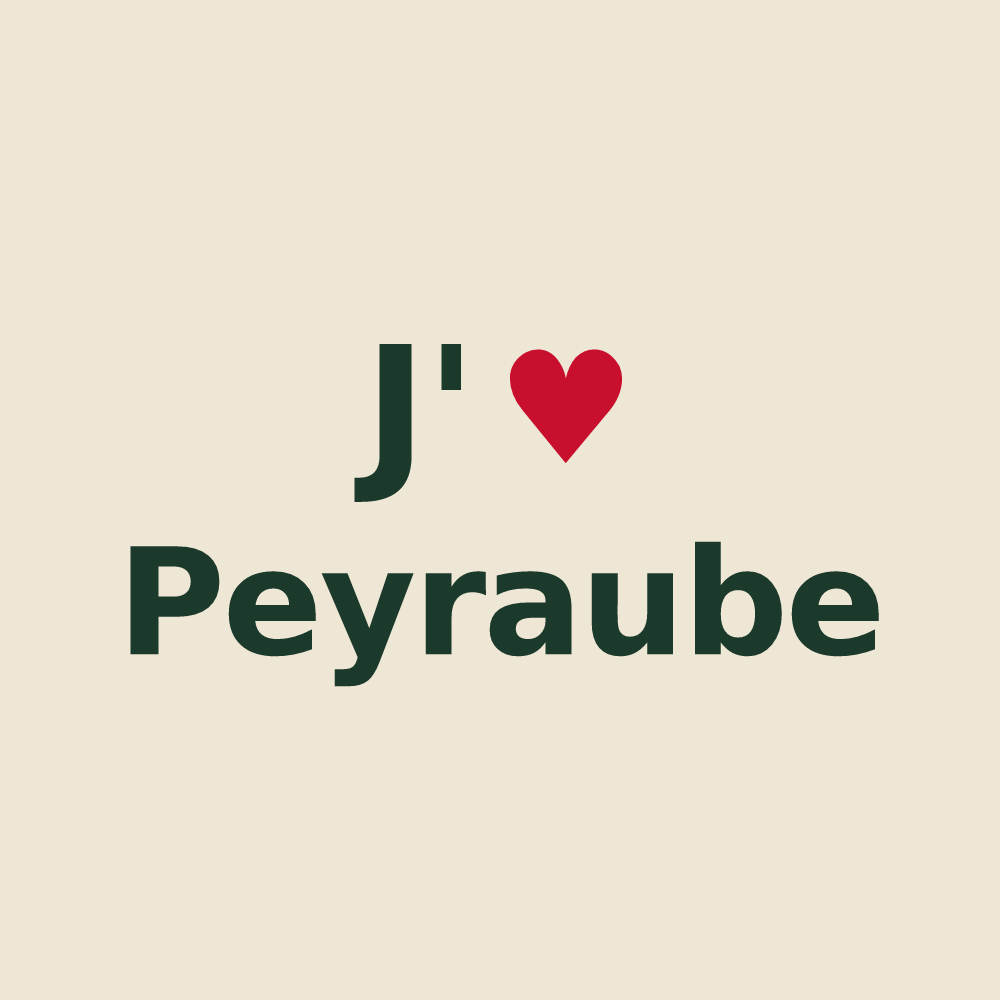 Tote bag personnalisé Peyraube — design J'aime Peyraube