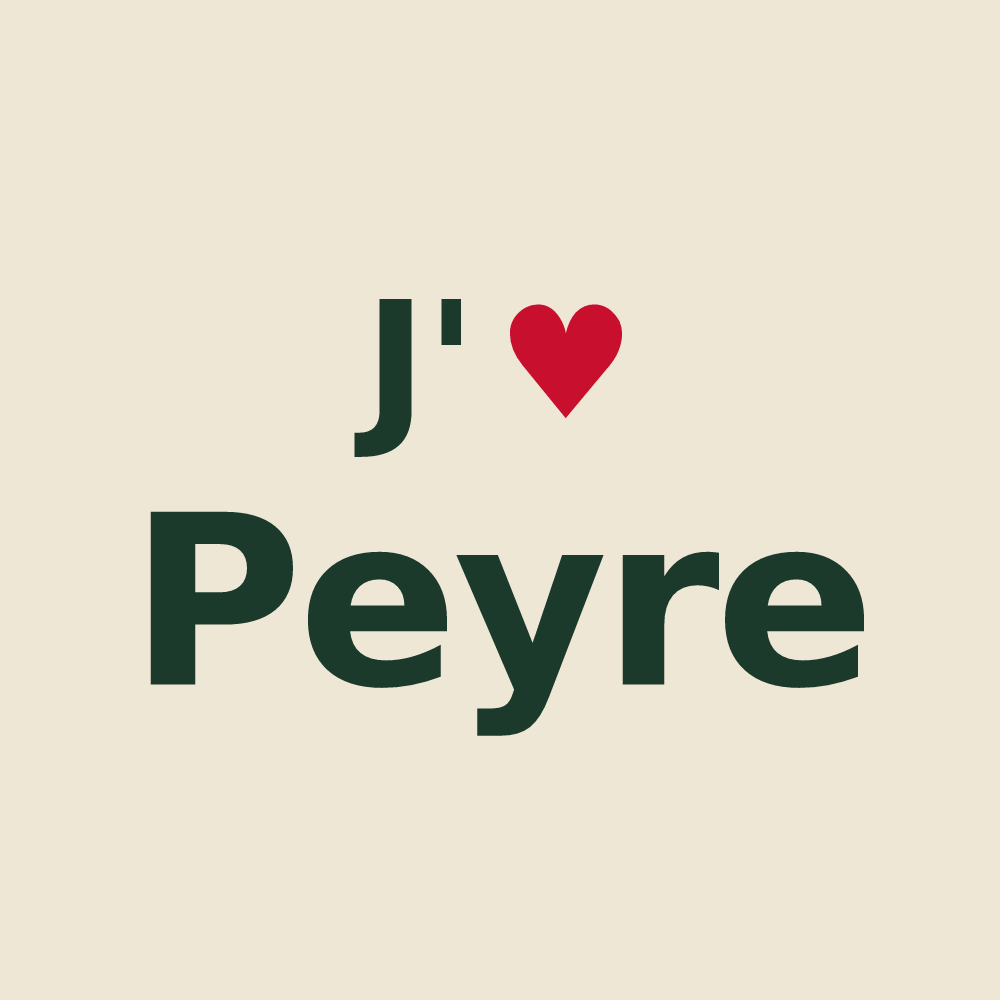 Tote bag personnalisé Peyre — design J'aime Peyre