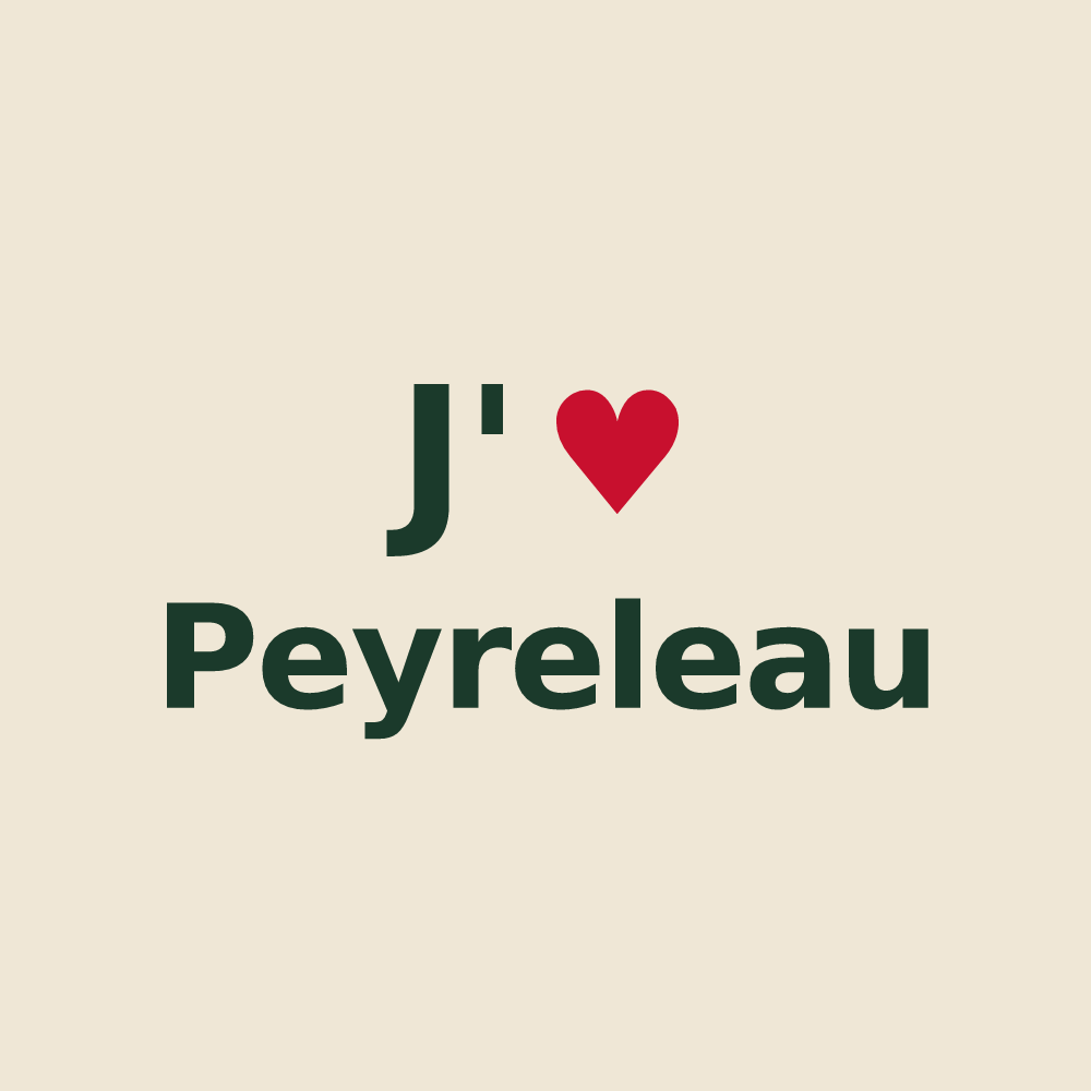 Tote bag personnalisé Peyreleau — design J'aime Peyreleau