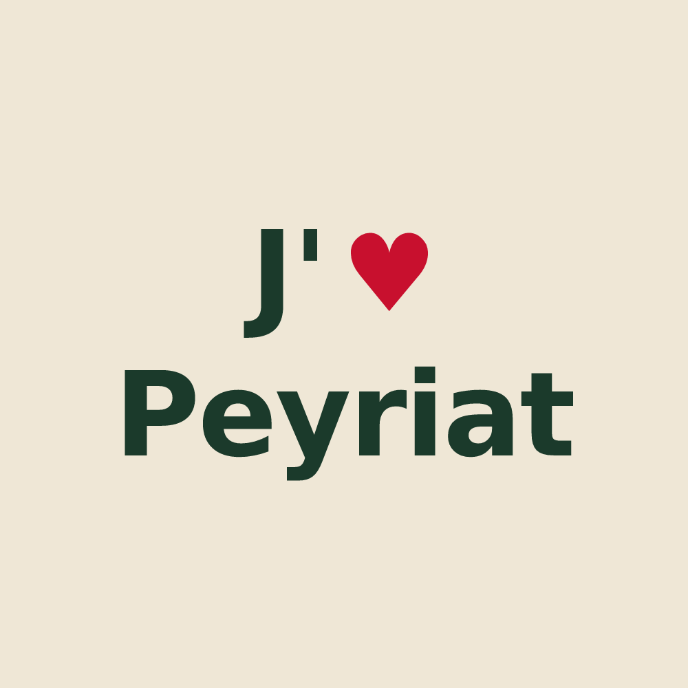 Tote bag personnalisé Peyriat — design J'aime Peyriat