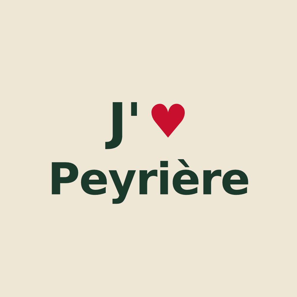 Tote bag personnalisé Peyrière — design J'aime Peyrière