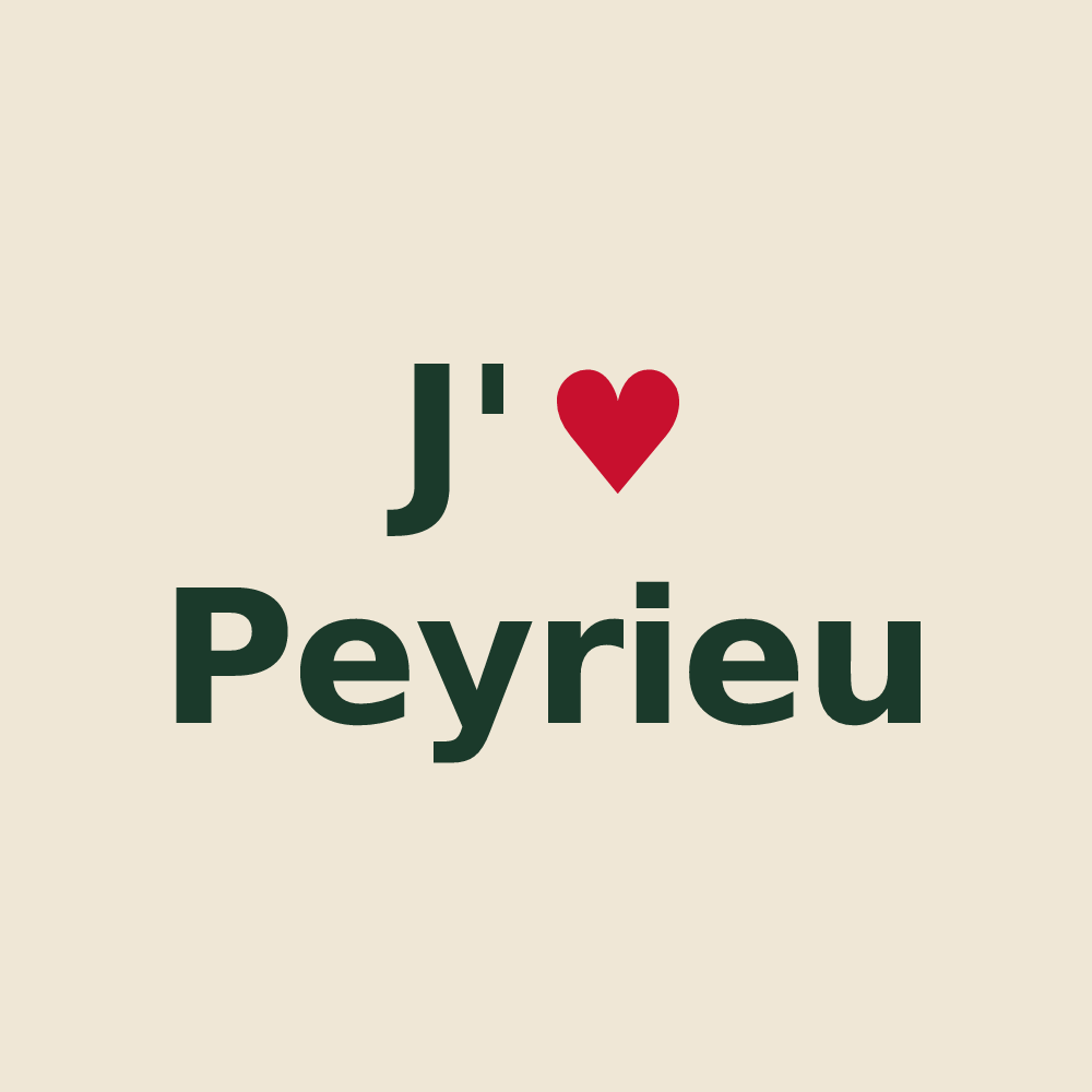Tote bag personnalisé Peyrieu — design J'aime Peyrieu