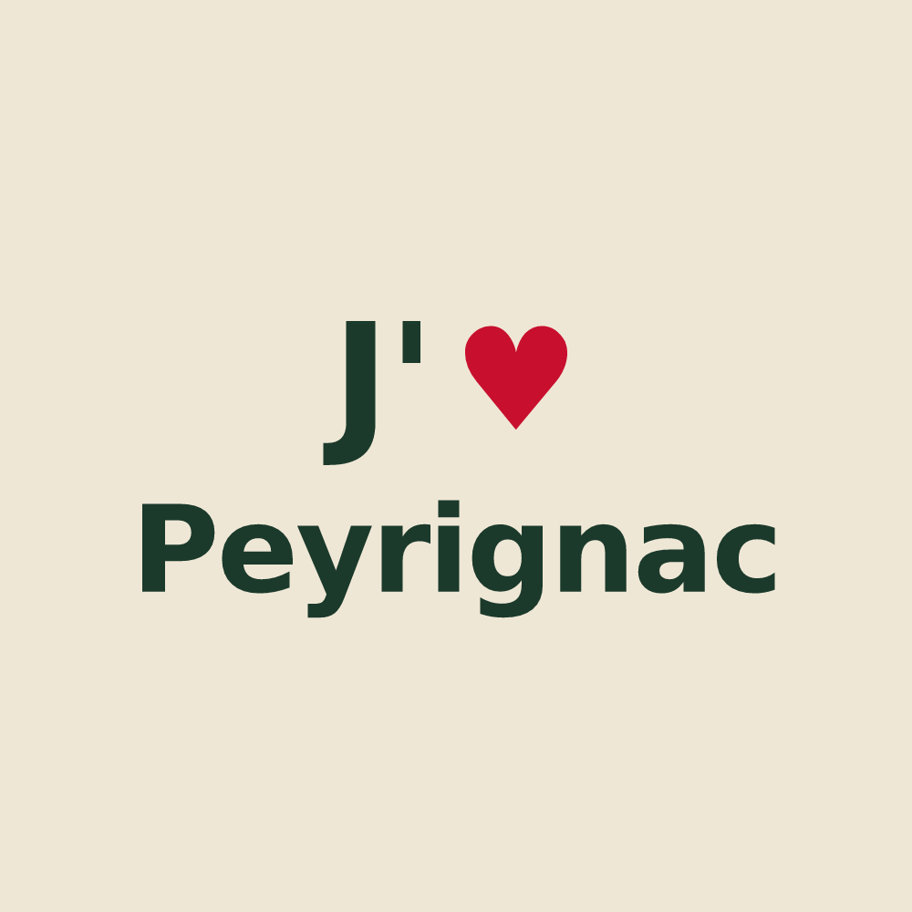 Tote bag personnalisé Peyrignac — design J'aime Peyrignac