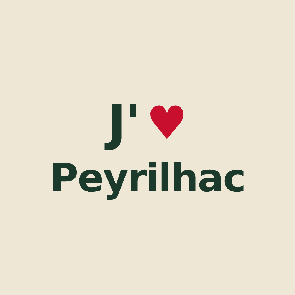 Tote bag personnalisé Peyrilhac — design J'aime Peyrilhac