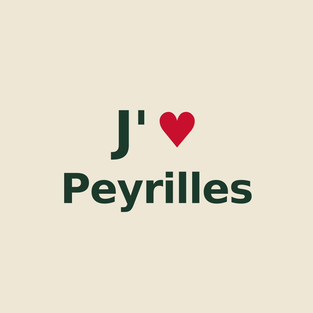 Tote bag personnalisé Peyrilles — design J'aime Peyrilles