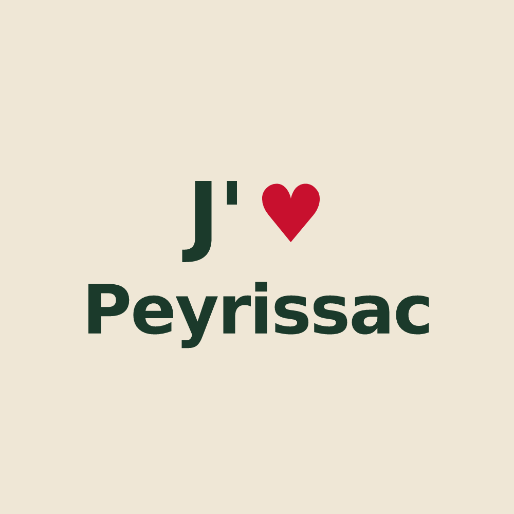 Tote bag personnalisé Peyrissac — design J'aime Peyrissac