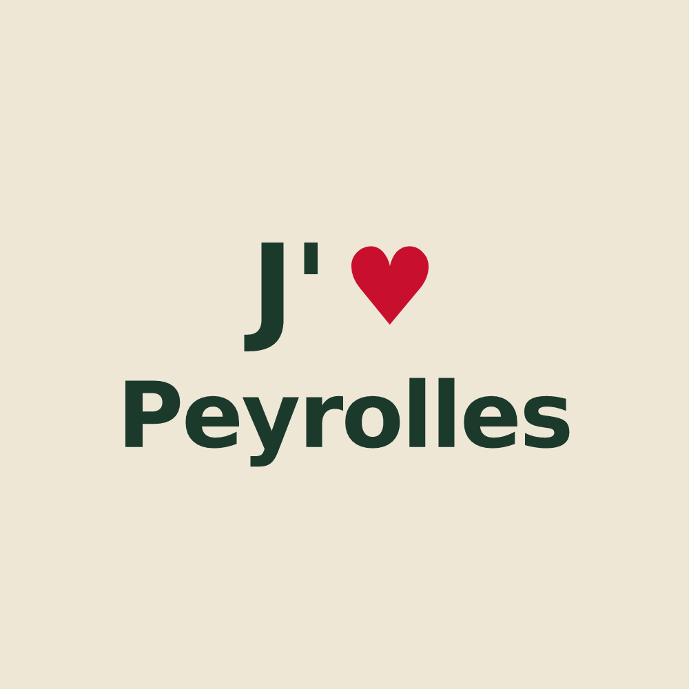 Tote bag personnalisé Peyrolles — design J'aime Peyrolles
