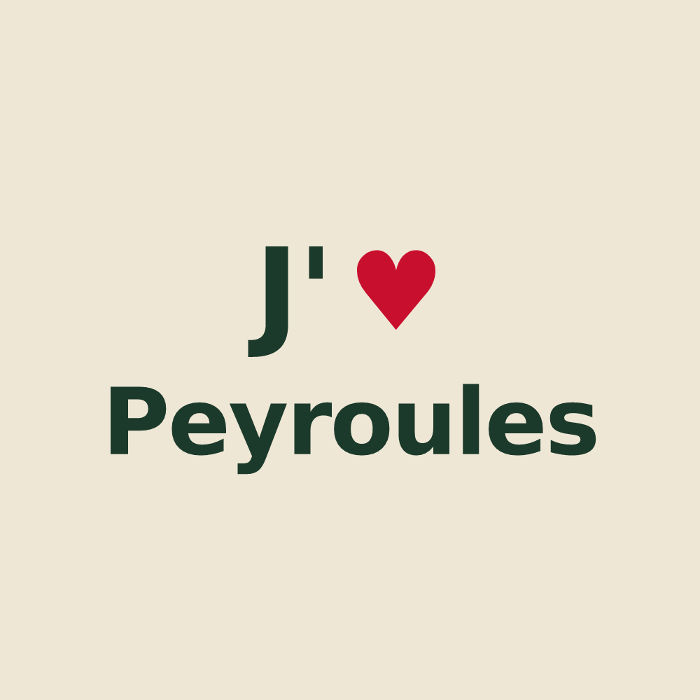 Tote bag personnalisé Peyroules — design J'aime Peyroules