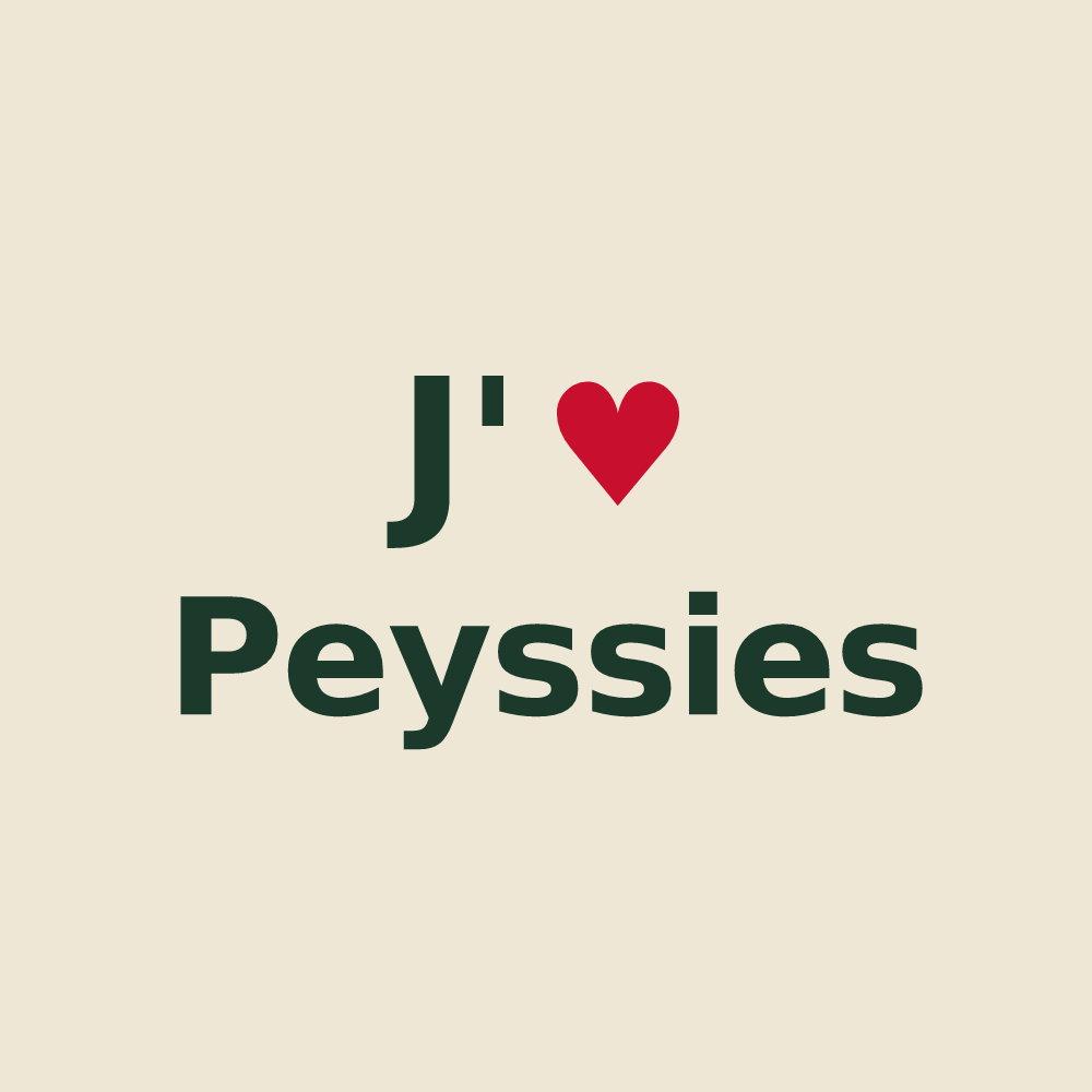 Tote bag personnalisé Peyssies — design J'aime Peyssies