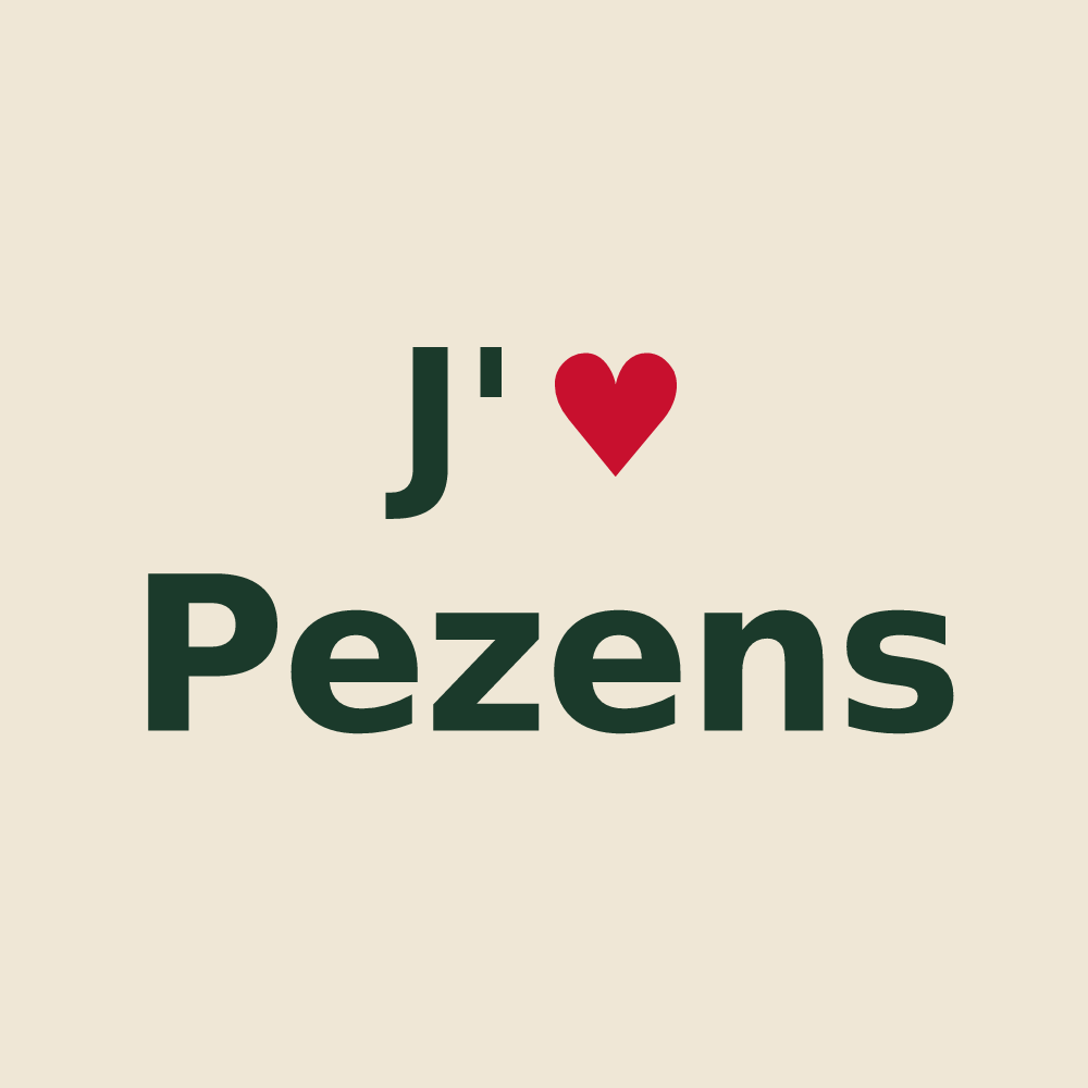 Tote bag personnalisé Pezens — design J'aime Pezens