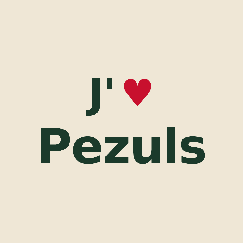 Tote bag personnalisé Pezuls — design J'aime Pezuls