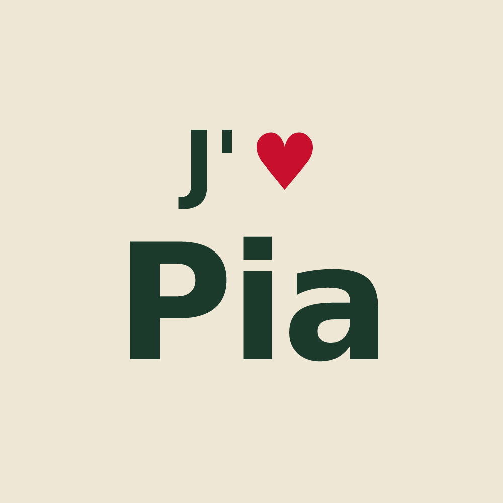 Tote bag personnalisé Pia — design J'aime Pia