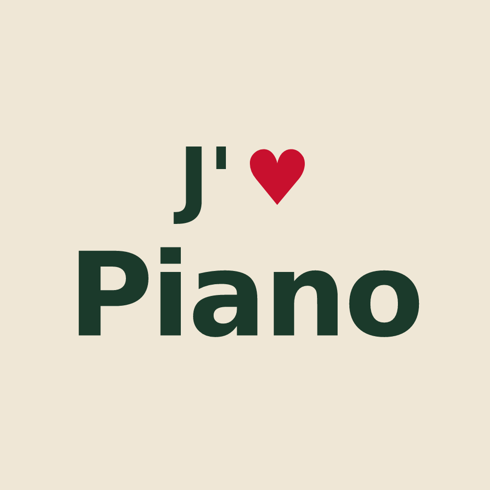 Tote bag personnalisé Piano — design J'aime Piano