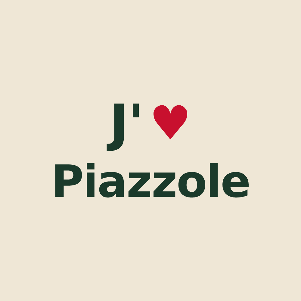 Tote bag personnalisé Piazzole — design J'aime Piazzole