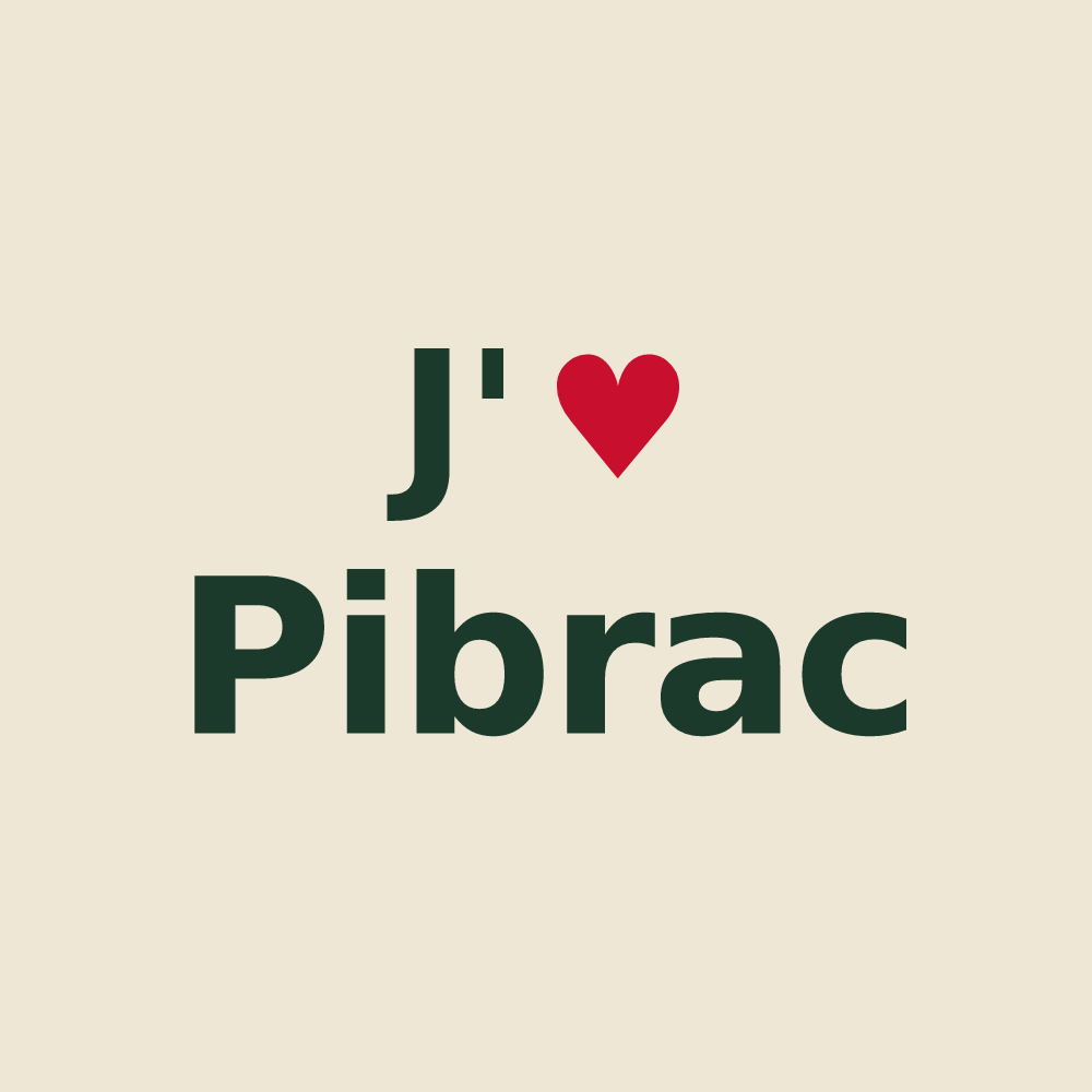 Tote bag personnalisé Pibrac — design J'aime Pibrac