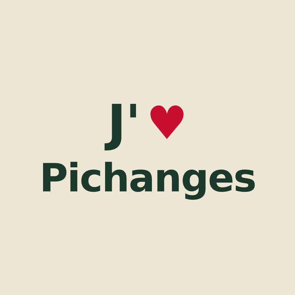 Tote bag personnalisé Pichanges — design J'aime Pichanges