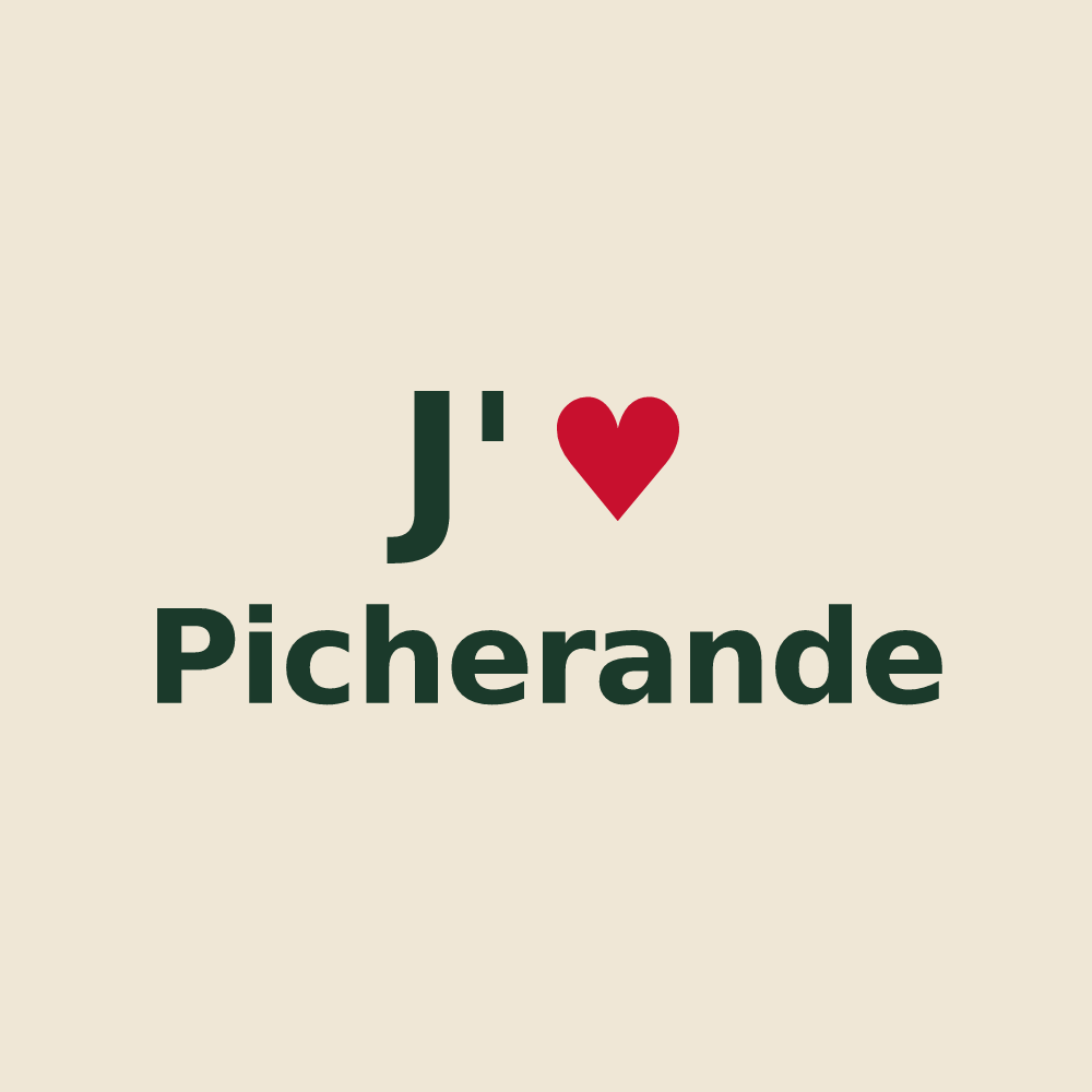 Tote bag personnalisé Picherande — design J'aime Picherande