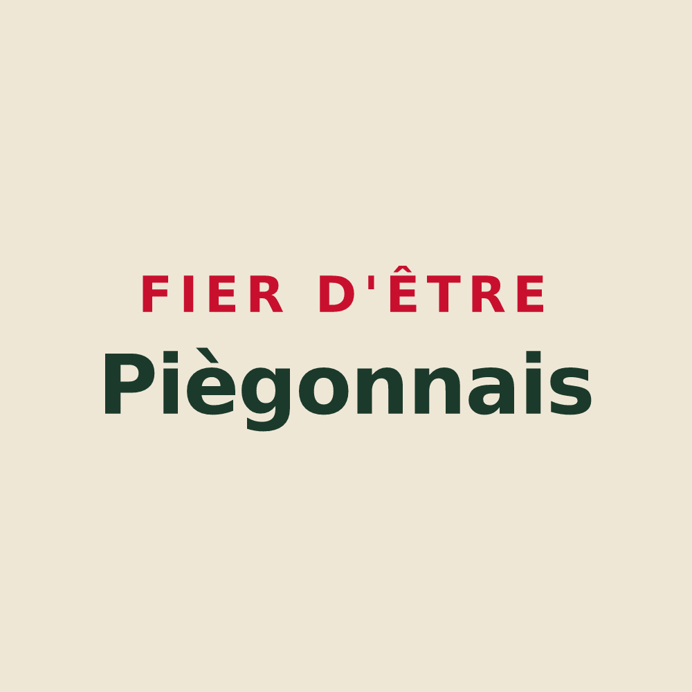 Tote bag « Fier d'être Piègonnais » — design pour Piégon