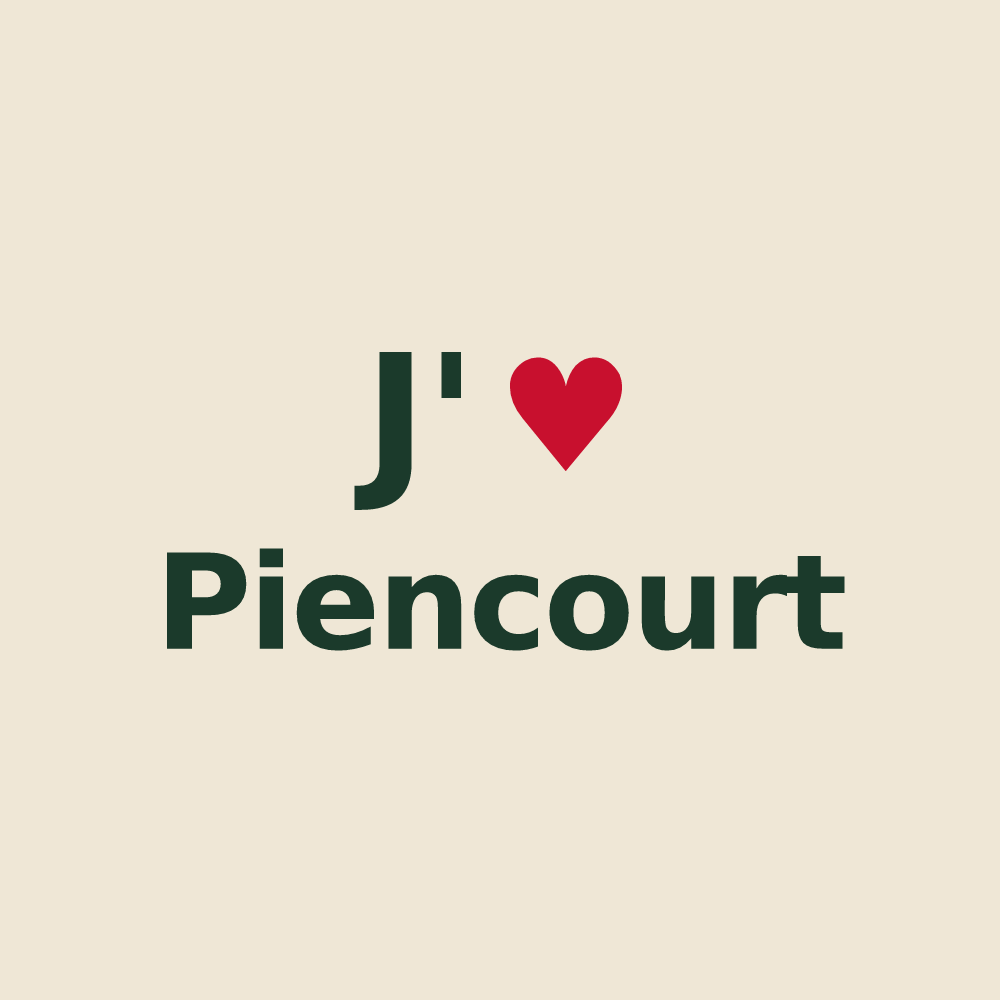 Tote bag personnalisé Piencourt — design J'aime Piencourt