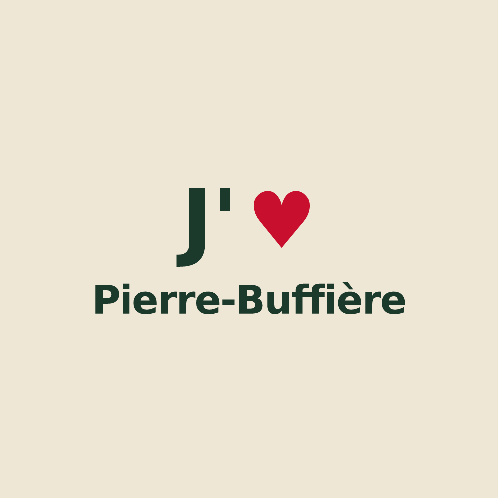 Tote bag personnalisé Pierre-Buffière — design J'aime Pierre-Buffière