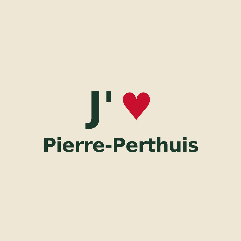 Tote bag personnalisé Pierre-Perthuis — design J'aime Pierre-Perthuis