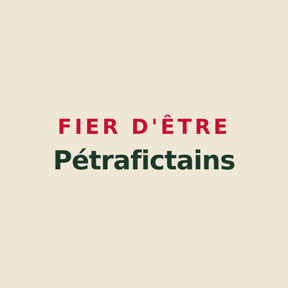 Tote bag « Fier d'être Pétrafictains » — design pour Pierrefitte