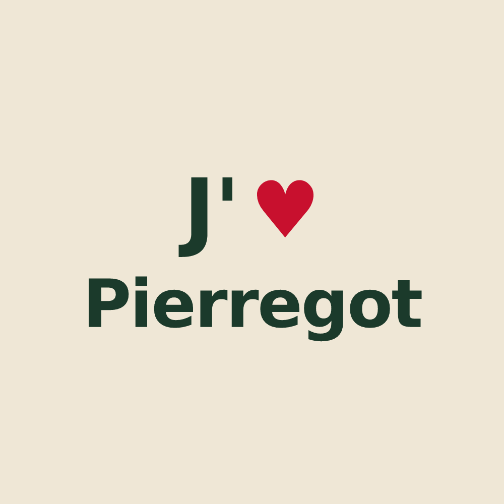 Tote bag personnalisé Pierregot — design J'aime Pierregot