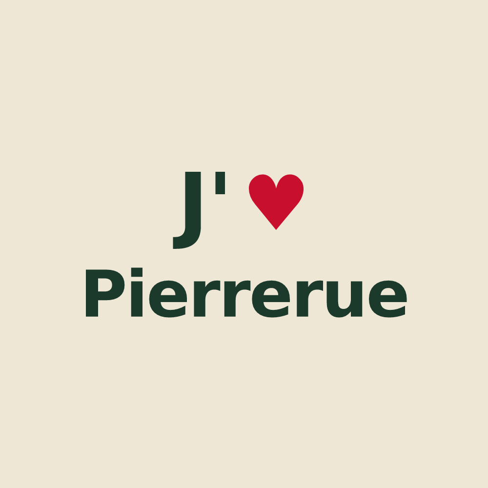 Tote bag personnalisé Pierrerue — design J'aime Pierrerue