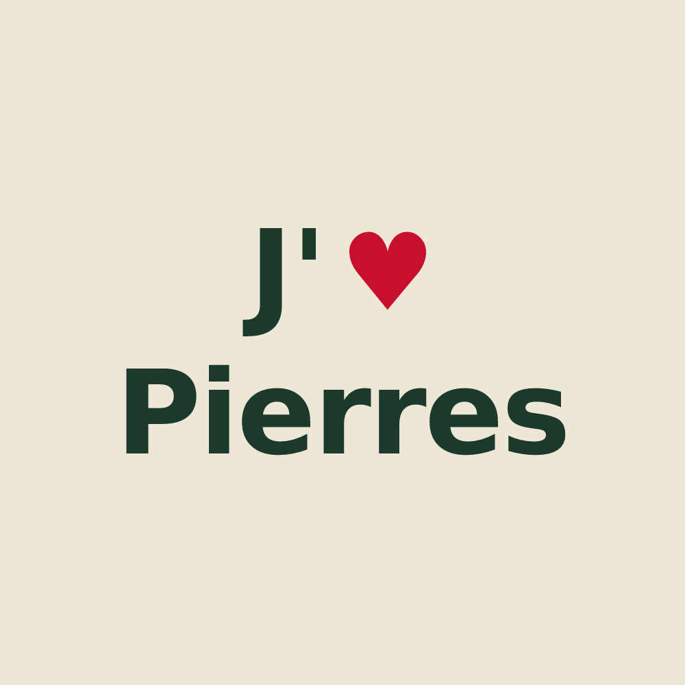 Tote bag personnalisé Pierres — design J'aime Pierres