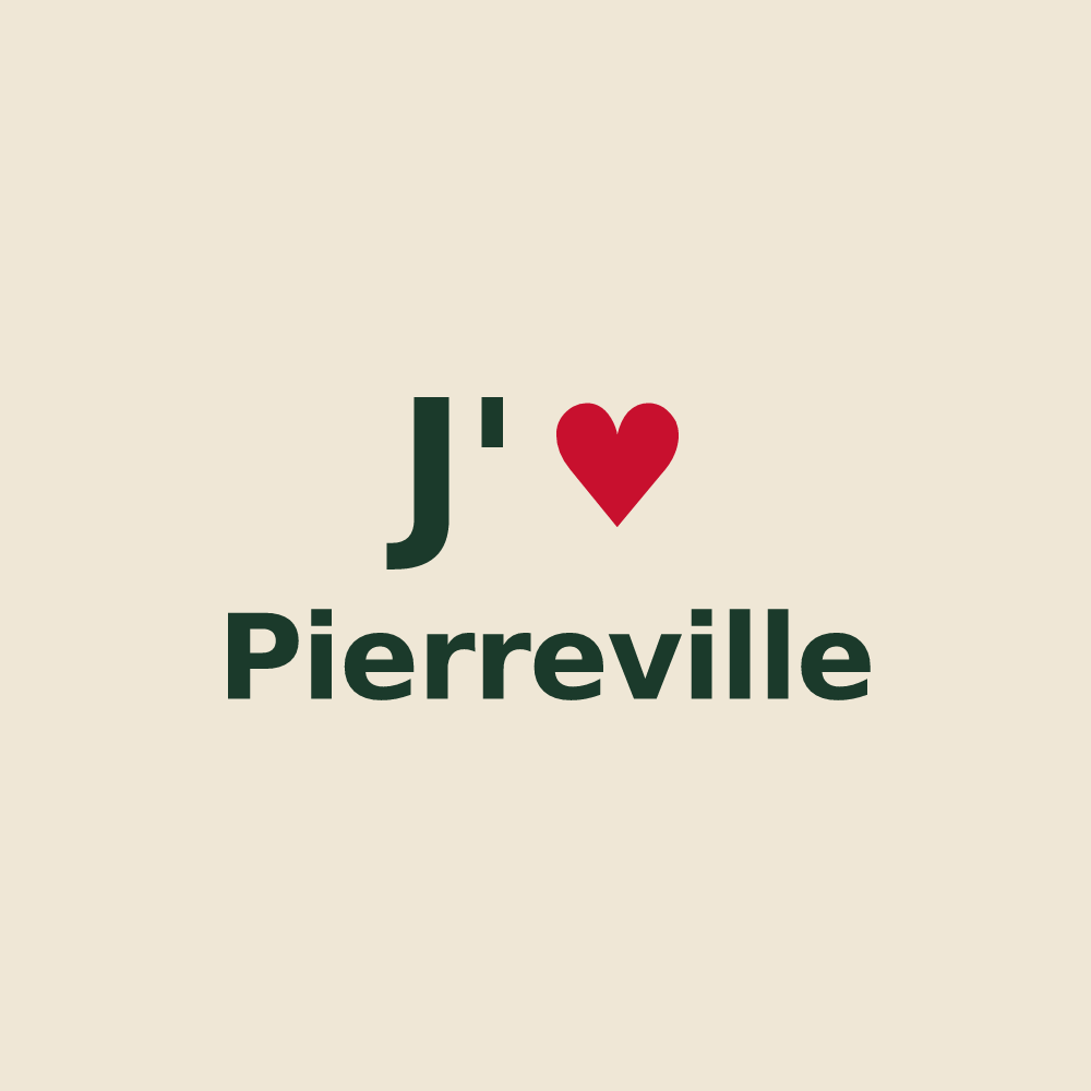 Tote bag personnalisé Pierreville — design J'aime Pierreville
