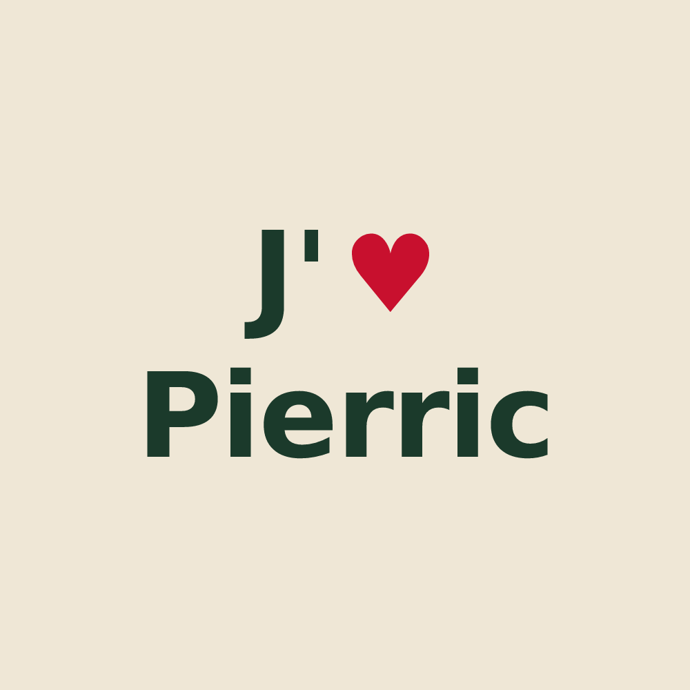 Tote bag personnalisé Pierric — design J'aime Pierric