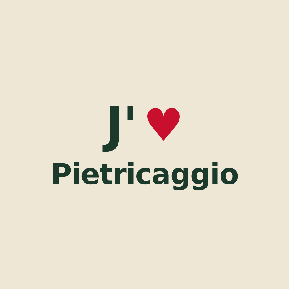 Tote bag personnalisé Pietricaggio — design J'aime Pietricaggio