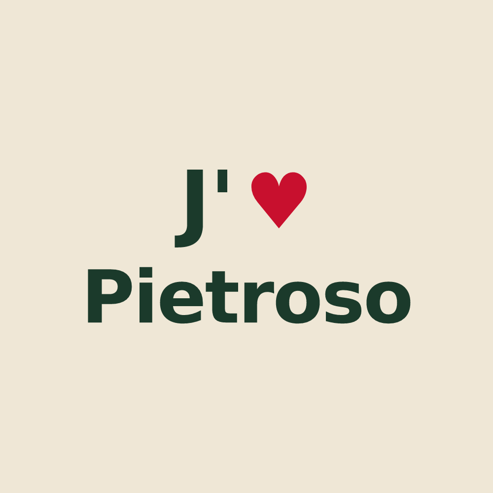 Tote bag personnalisé Pietroso — design J'aime Pietroso