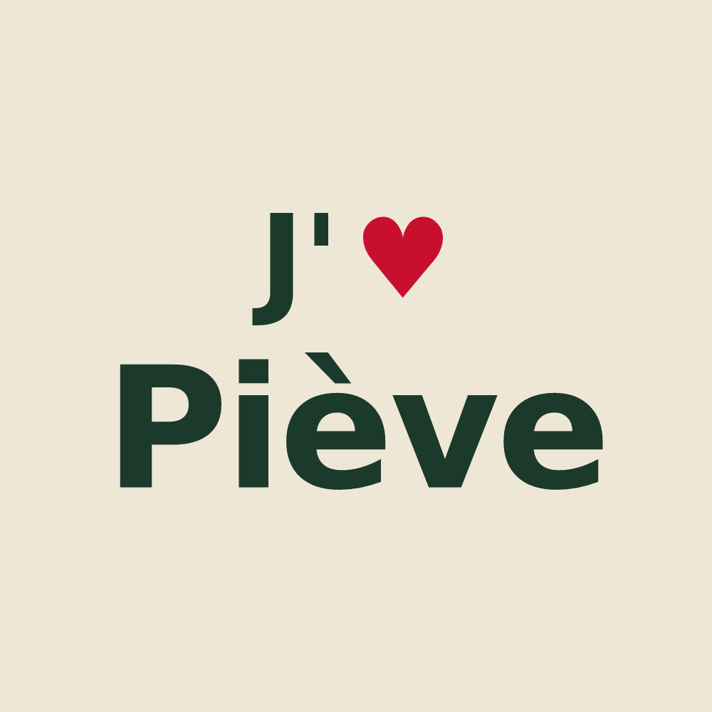 Tote bag personnalisé Piève — design J'aime Piève