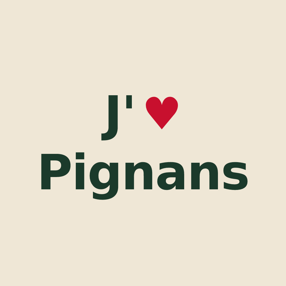 Tote bag personnalisé Pignans — design J'aime Pignans