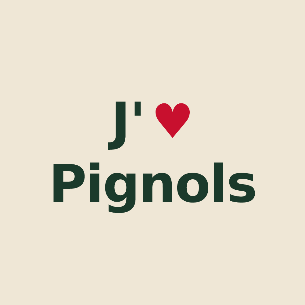 Tote bag personnalisé Pignols — design J'aime Pignols