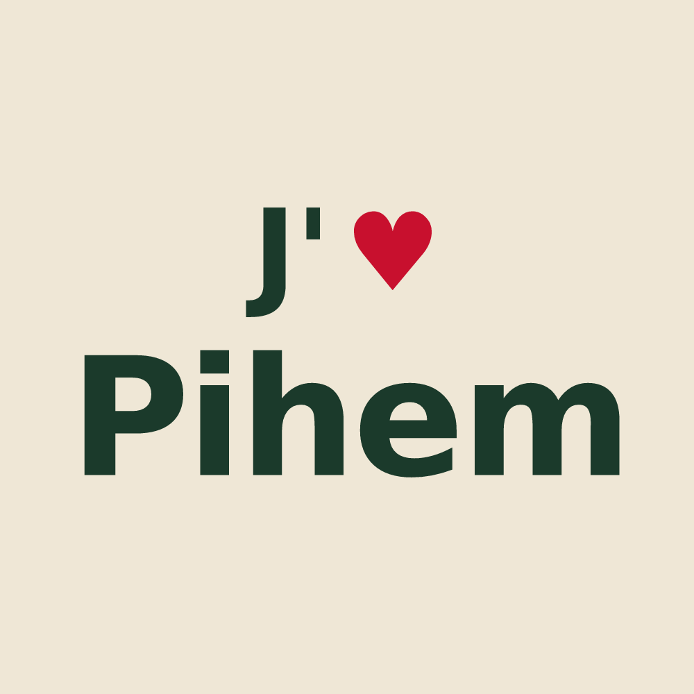 Tote bag personnalisé Pihem — design J'aime Pihem